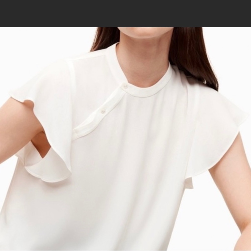 Babaton ruffle sleeve blouse